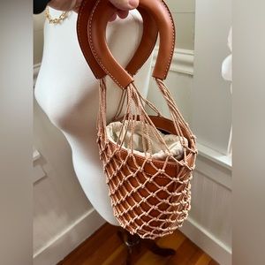 Miuco Net Bucket Bag Handbag Vegan Leather Tote Bag